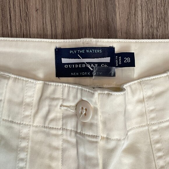 Ply The Waters Guideboat Co Pants Yellow Ankle Zip Zippers Casual Size 28 Preppy - Picture 2 of 7